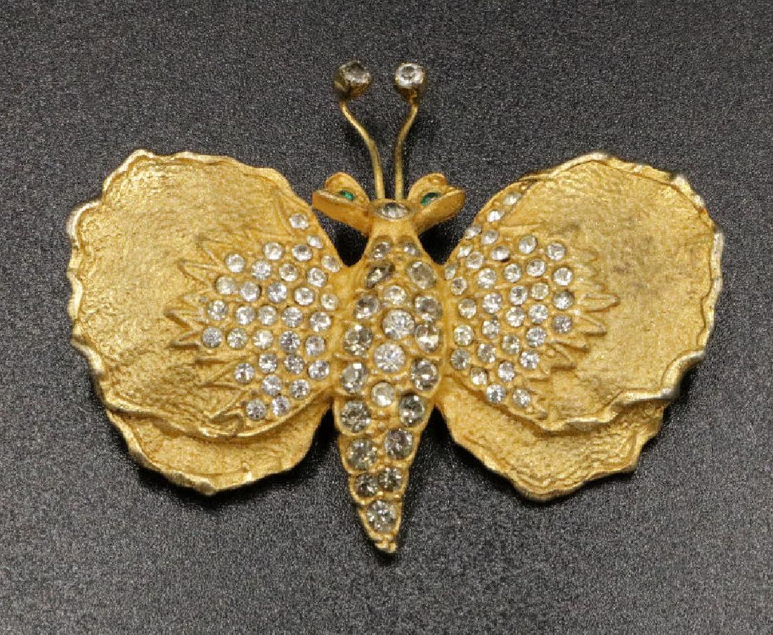 Phillip Hulitar Rhinestone Butterfly Brooch (1 of 2)