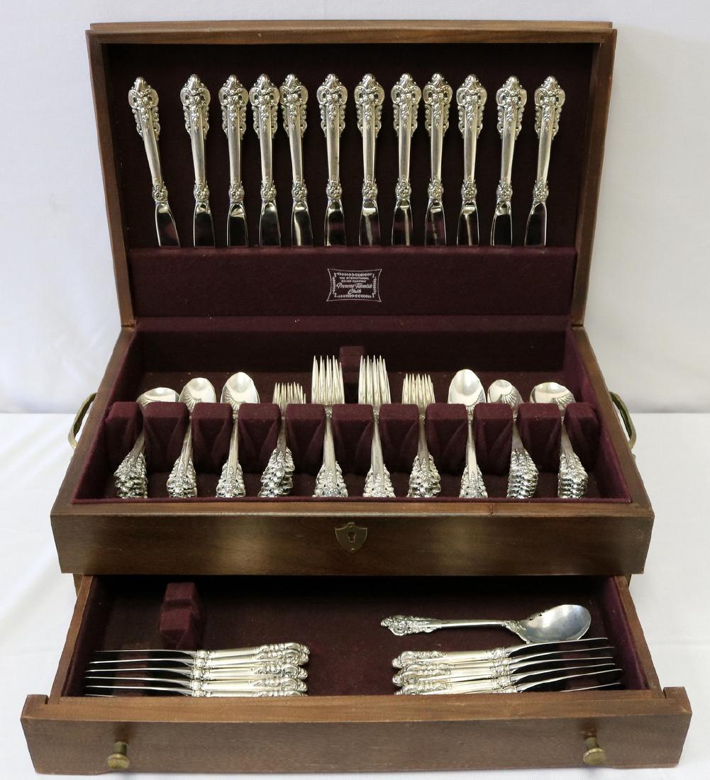 85 Pc. Wallace "Grande Baroque" Sterling Flatware Set (1 of 6)