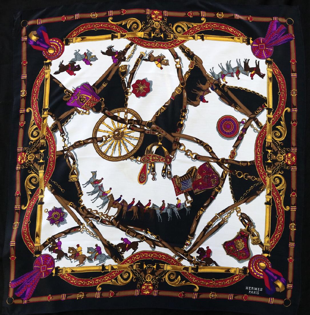 Hermes 100% Horse Silk Scarf (1 of 4)