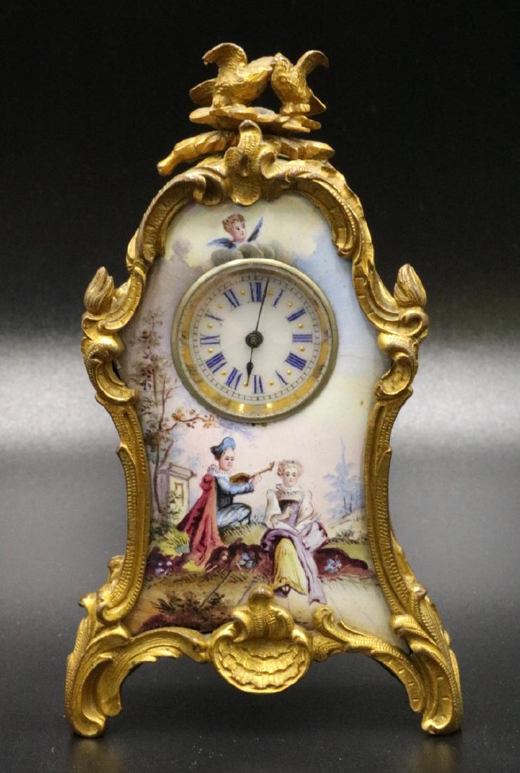 Antique French Dore Bronze & Hand Painted Porcelain (1 of 4)