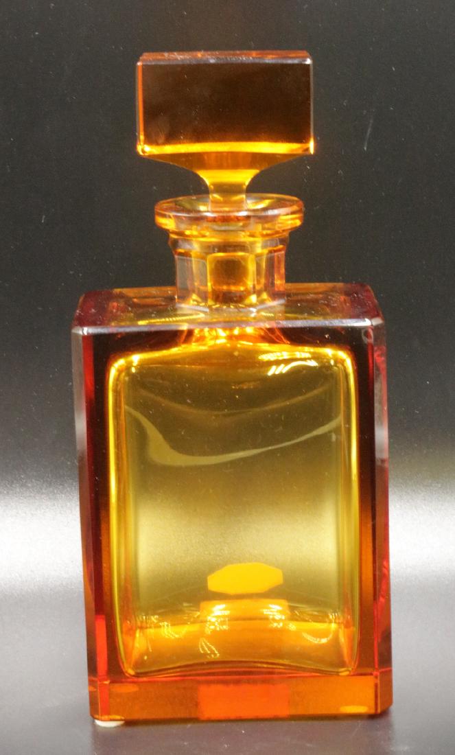 Moser Czech Republic Amber Crystal Decanter (1 of 2)