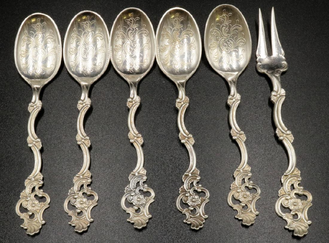 6 Pc. 830 Silver Spoons & Fork (1 of 4)