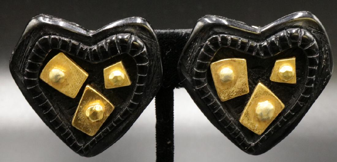 Vintage Christian Lacroix Heart Earrings (1 of 2)