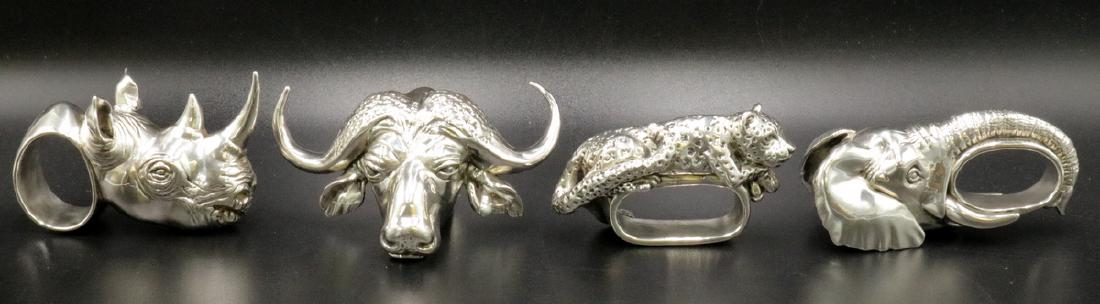 4 Pc. D'Argent Sterling Animal Napkin Rings (1 of 4)