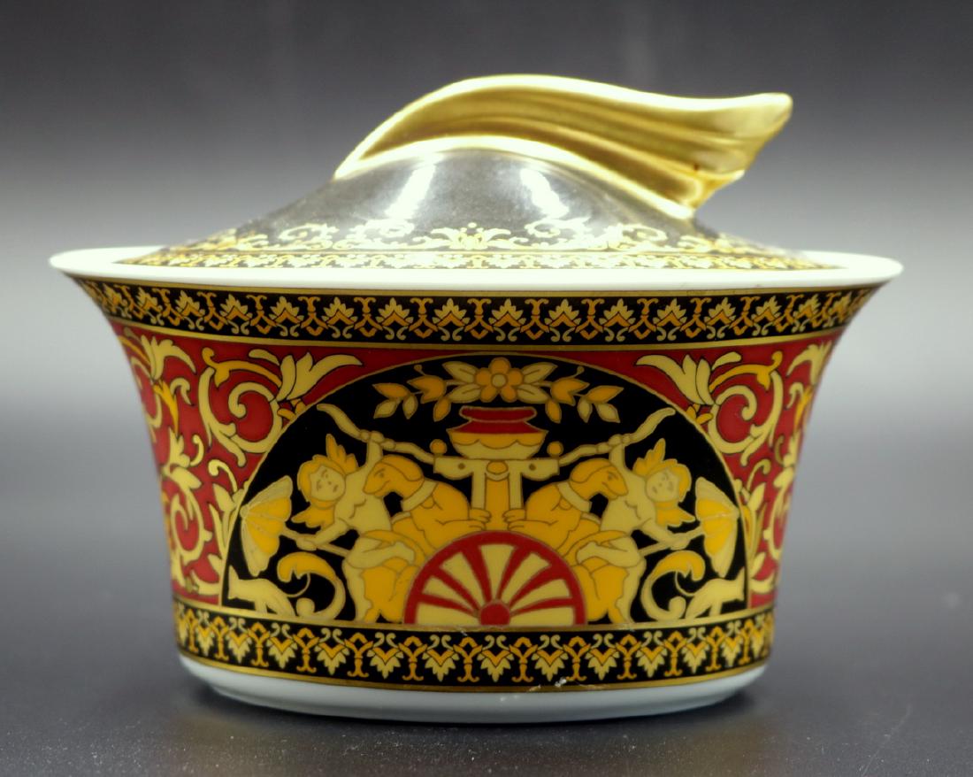 Rosenthal Versace "Medusa" Porcelain Covered Sugar Bowl (1 of 4)