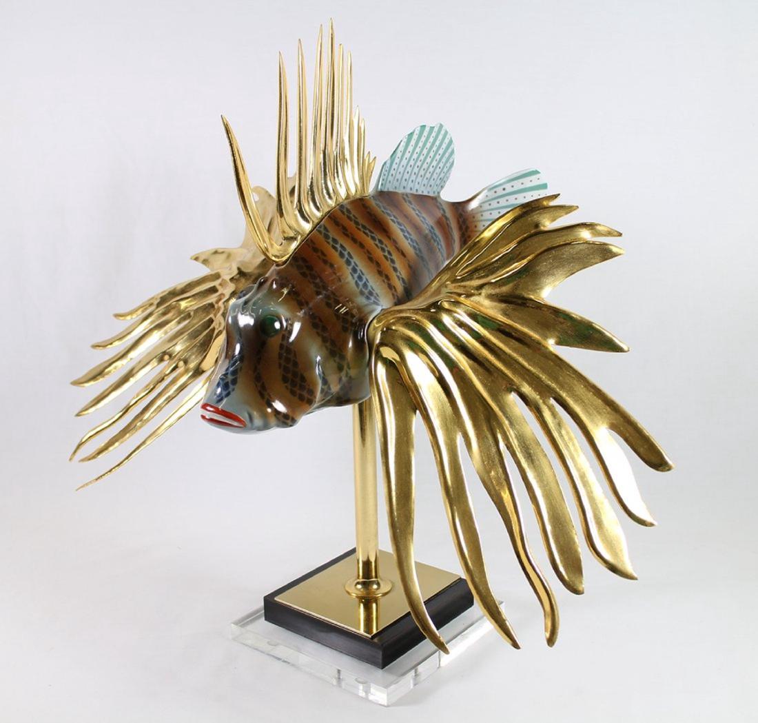 Oggetti Mangani Lion Fish Porcelain Sculpture (1 of 3)