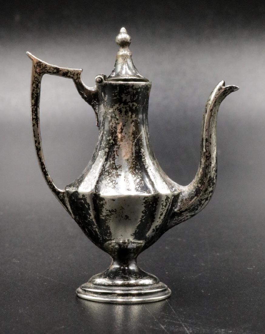 Hand Made Sterling Miniature Coffee Pot (1 of 3)
