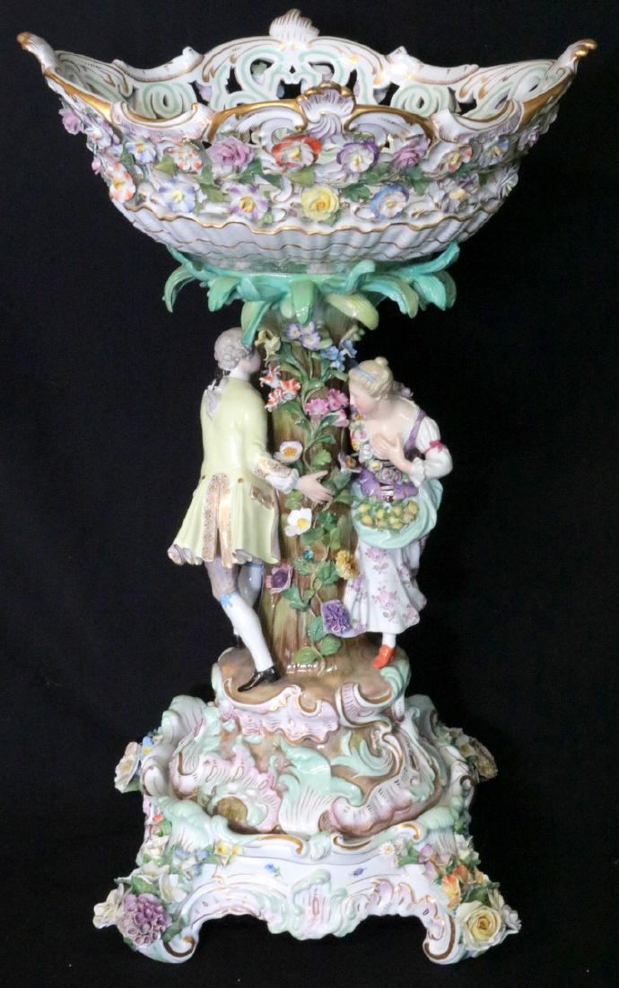 Late 19th C. Meissen Hand Painted Porcelain Compote (1 of 9)