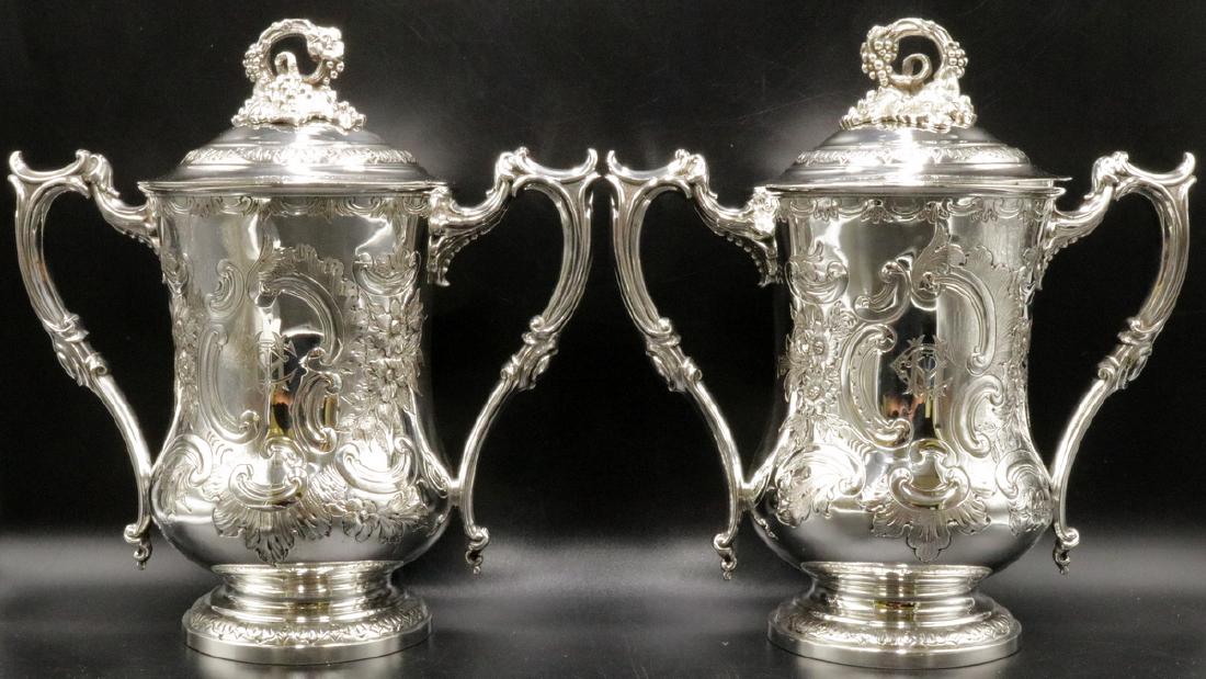 19th C. Elkington & Co. Silver Plated Covered Urns (1 of 8)