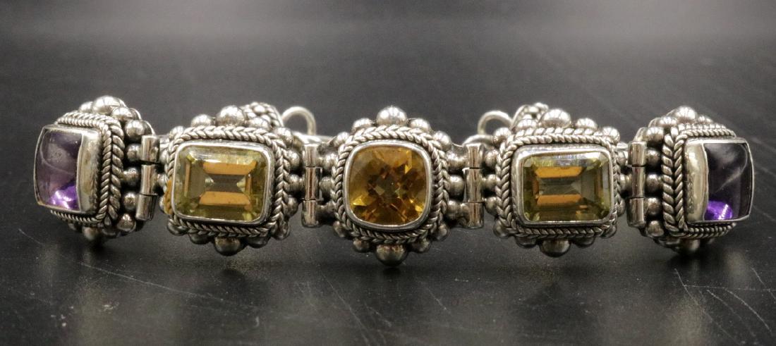 Sterling & Semi-Precious Stone Bracelet (1 of 3)