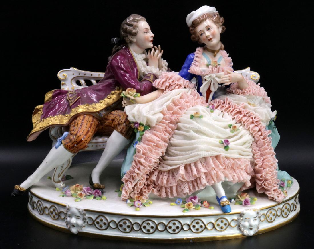 Sitzendorf German Hand Painted Porcelain Group (1 of 7)