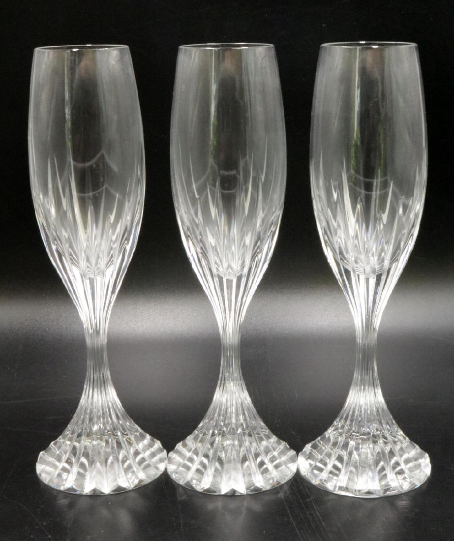 3 Pc. Baccarat "Massena" Crystal Champagne Flutes (1 of 3)