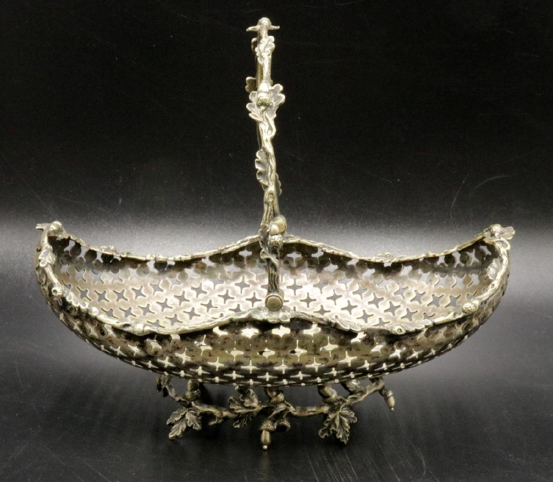European 800 Silver Reticulated Basket (1 of 4)