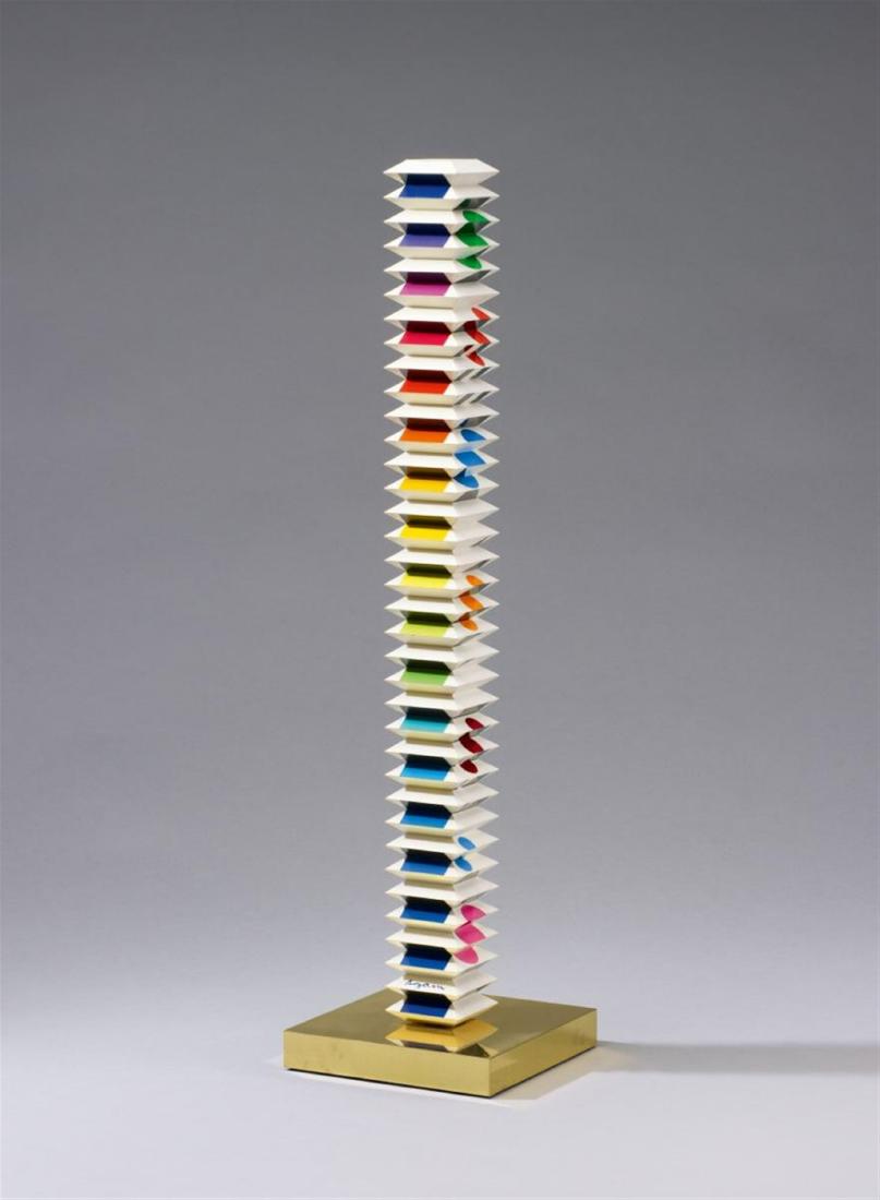 Yaacov Agam (Israel b. 1928) "Beyond the Visible" Tower (1 of 4)