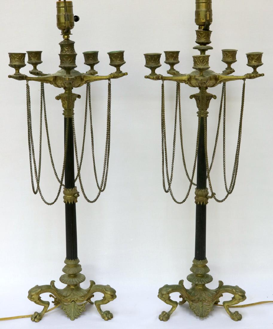 Antique French Empire Bronze Candelabras (1 of 5)
