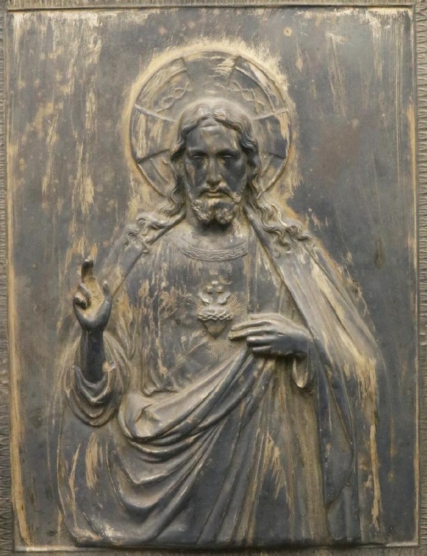 Antique Silver Plated Religious Plaque (1 of 5)