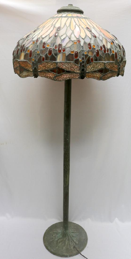 Vintage Tiffany Studios Style Stained Glass & Bronze (1 of 5)