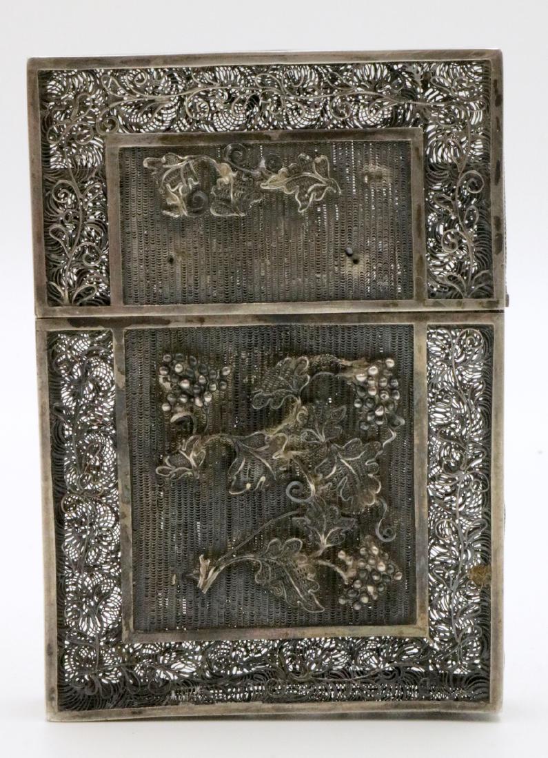 Antique Sterling Filigree Cigarette Case (1 of 4)