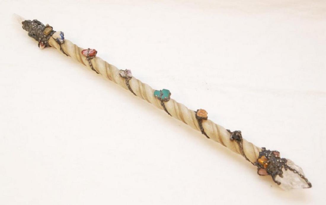 Rock Crystal & Semi-Precious Stone Scepter (1 of 4)