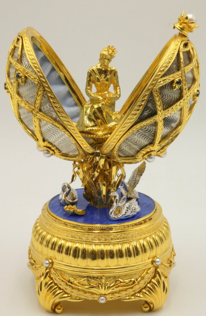 Faberge "Swan Lake" Vermeil Sterling Imperial Egg (1 of 15)