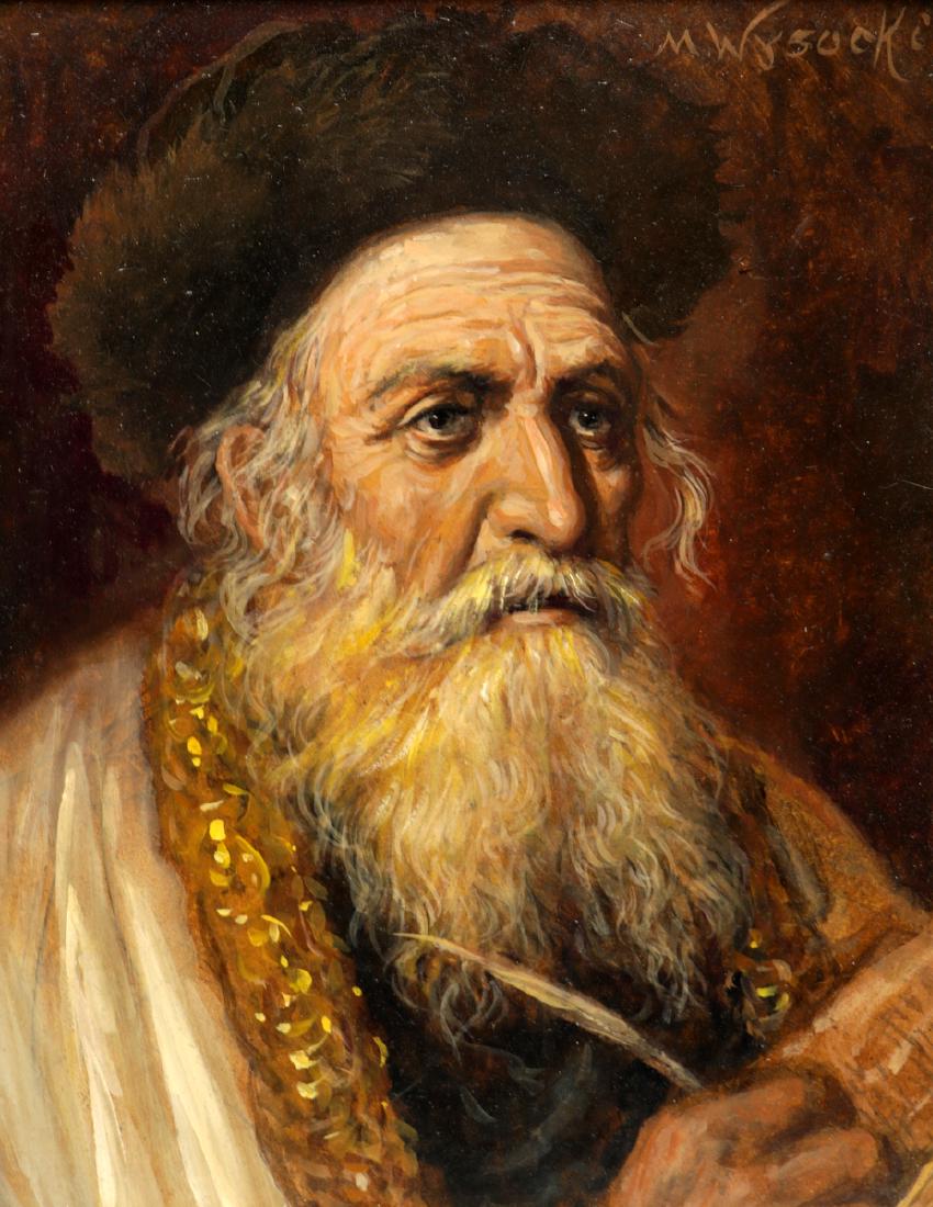 Signed Wysocki Rabbi Oil on Board (1 of 7)