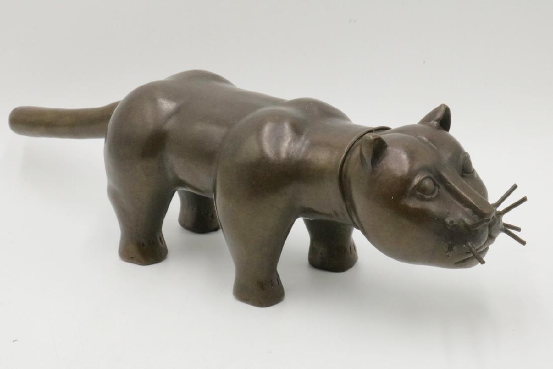 After Fernando Botero Bronze Cat Sculpture (1 of 4)