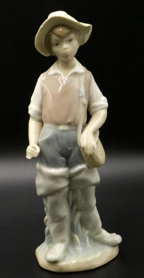 Lladro "Boy Fisherman" Porcelain Figure (1 of 2)