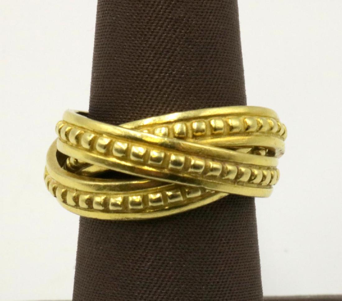Judith Ripka 18Kt YG "Trinity" Ring (1 of 3)