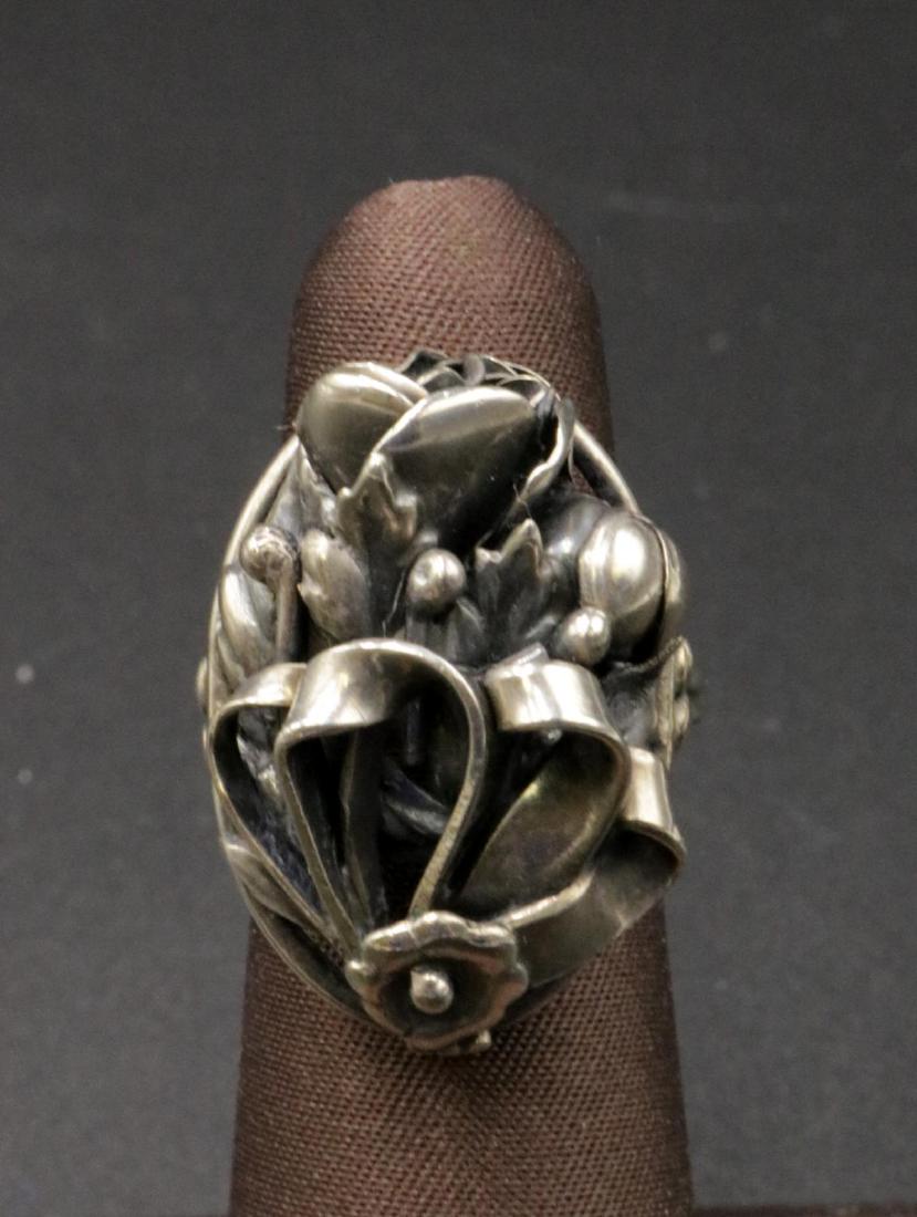 Sterling Silver Rose Ring (1 of 3)