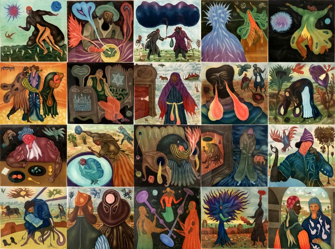 Arik Brauer (Israel, b.1929) "XX Recits Hassidiques" (1 of 10)