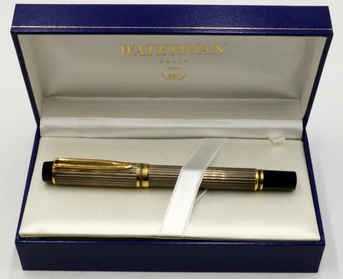 Waterman "Man 100 Gordon" 18Kt & Sterling Fountain Pen (1 of 5)