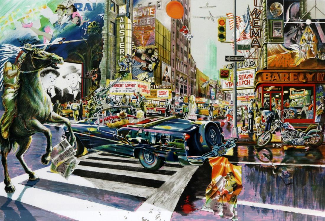 Daniel Authouart "Movie Street" Lithograph (1 of 5)