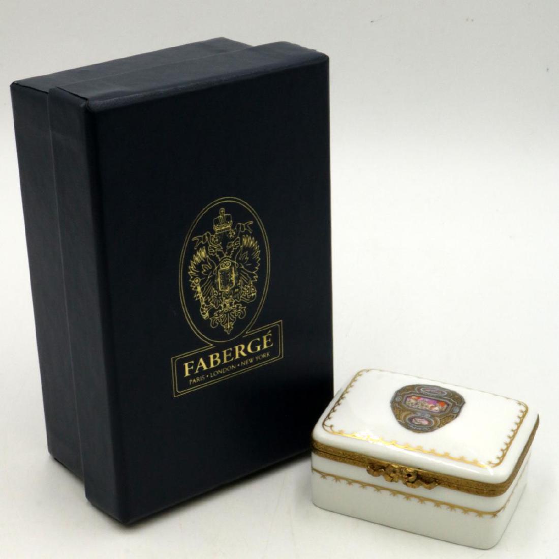 Faberge Limoges France Hand Painted Porcelain Pill Box (1 of 3)