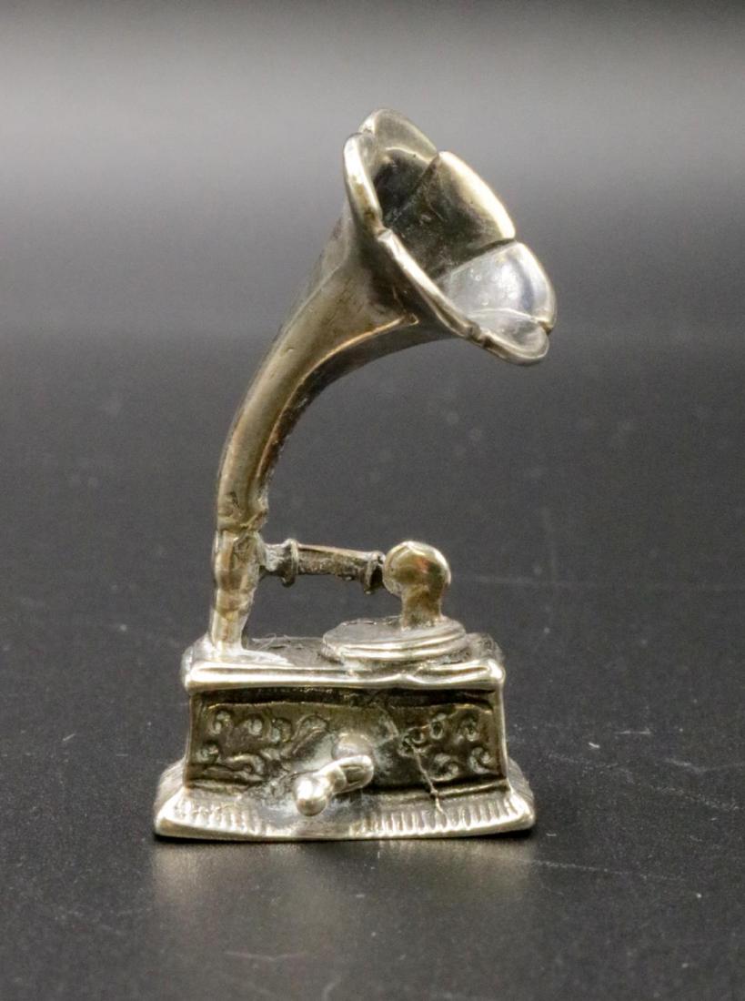 Miniature Sterling Silver Record Player (1 of 2)
