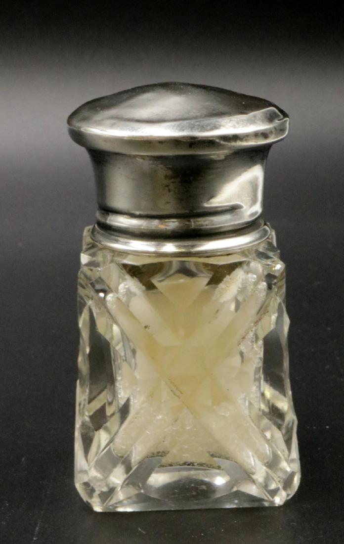 European Sterling & Cut Glass Bottle (1 of 2)