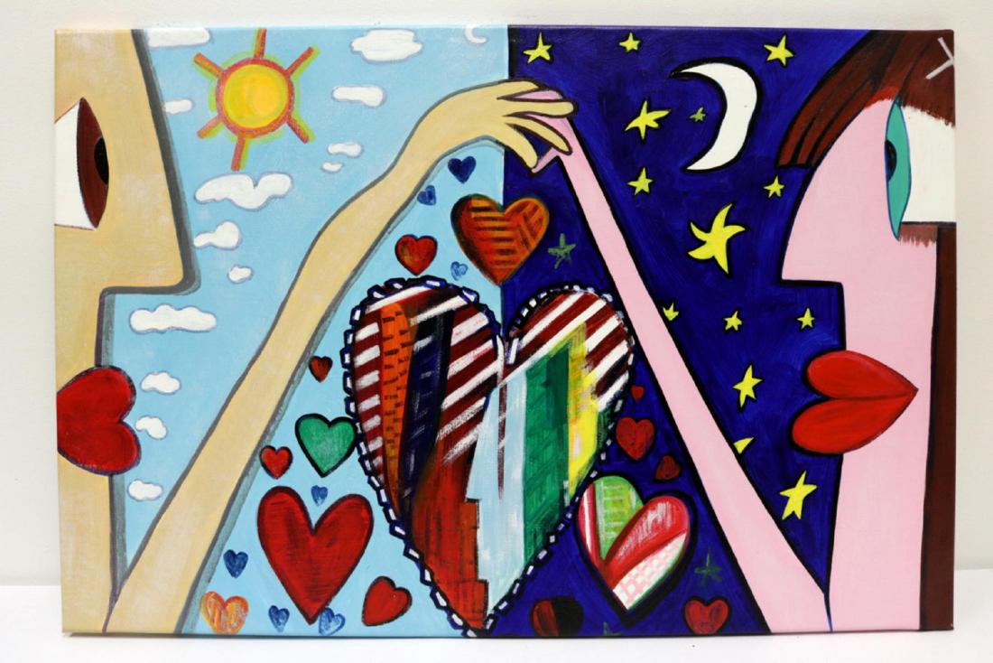 Attr. To James Rizzi Acrylic on Canvas (1 of 4)