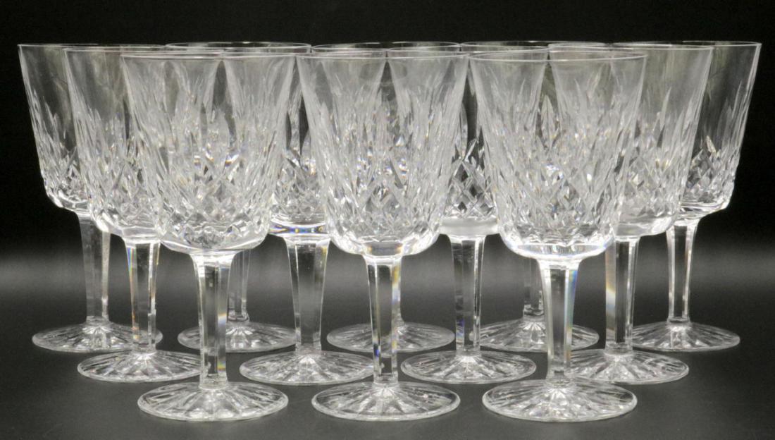 12 Pc. Waterford "Lismore" Crystal Water Goblets (1 of 6)