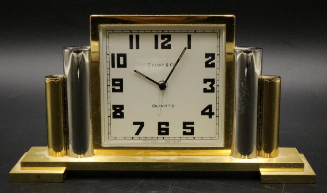 Vintage Tiffany & Co. Brass Desk Clock