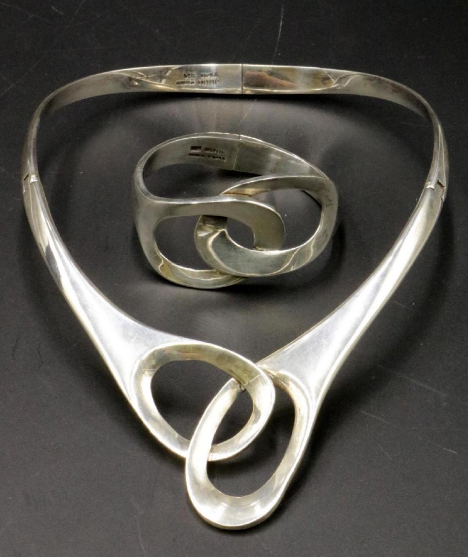 Taxco Mexico Sterling Silver Modernist Suite (1 of 4)