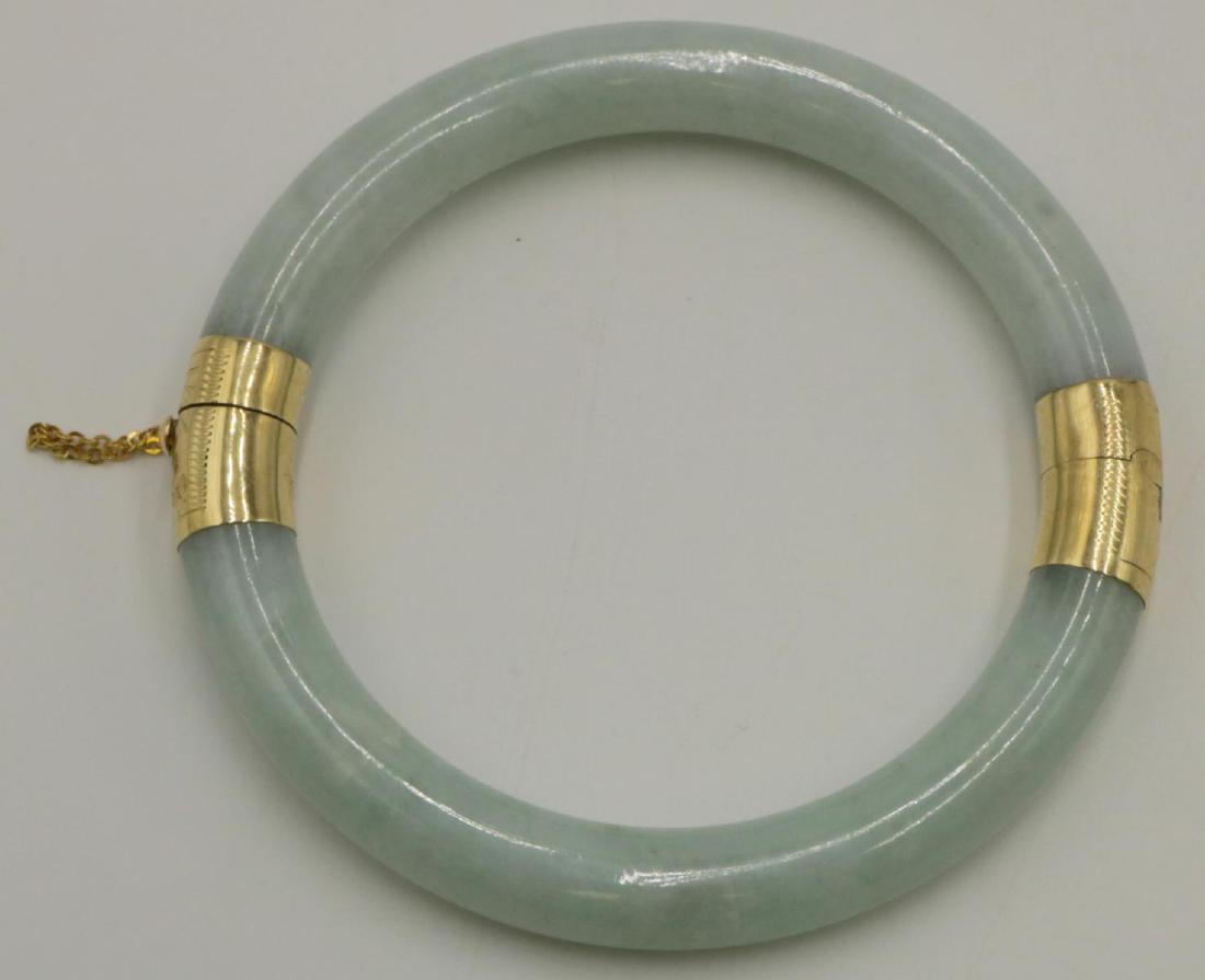 14Kt & Jade Bangle (1 of 3)
