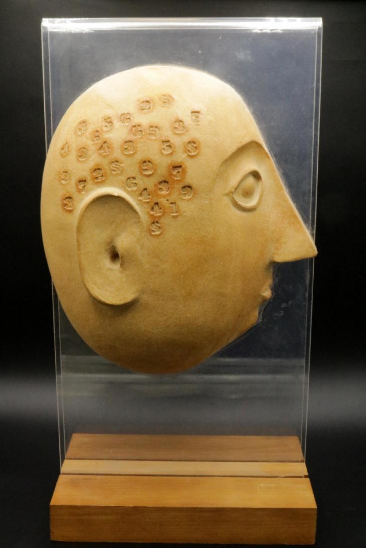 David Gil Bennington Potters Pottery Sculpture: David Gil for Bennington Potters Art Pottery Two-Sided Sculpture. 19 1/4" high x 10" wide.