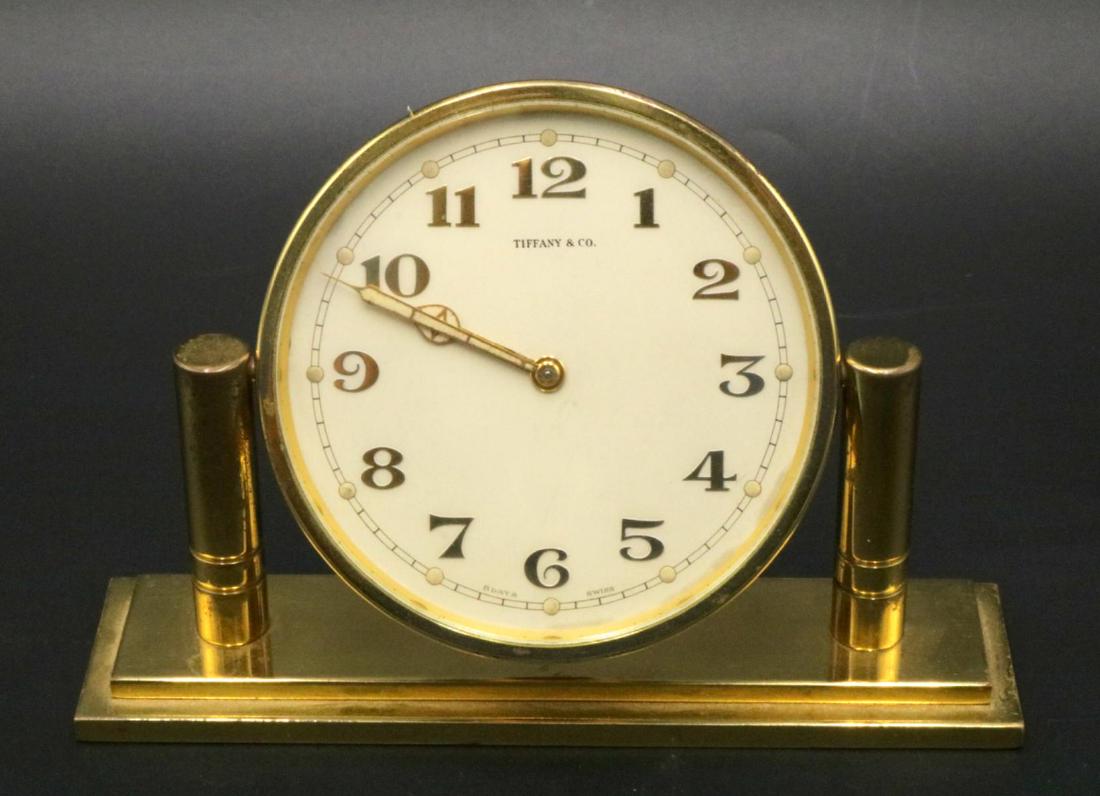 Vintage Tiffany & Co. Bronze Desk Clock (1 of 4)