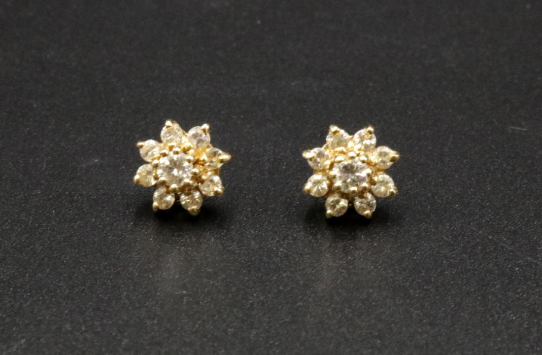 14Kt Diamond Earrings (1 of 2)