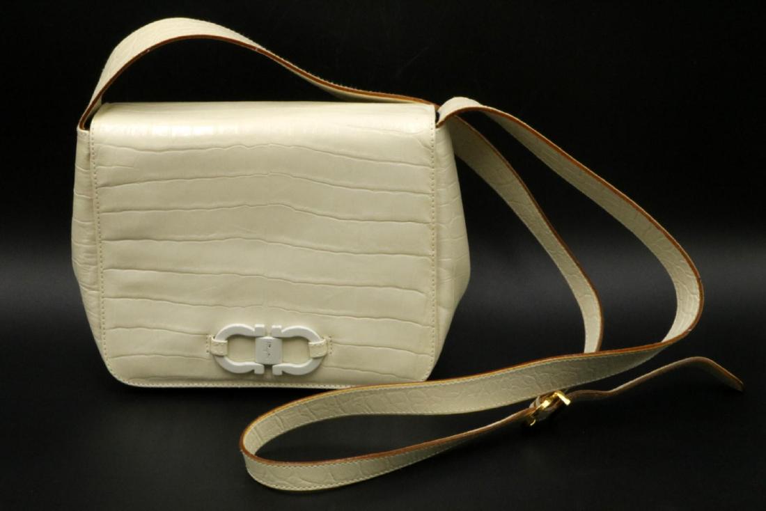 Salvatore Ferragamo Cream Leather Purse (1 of 3)