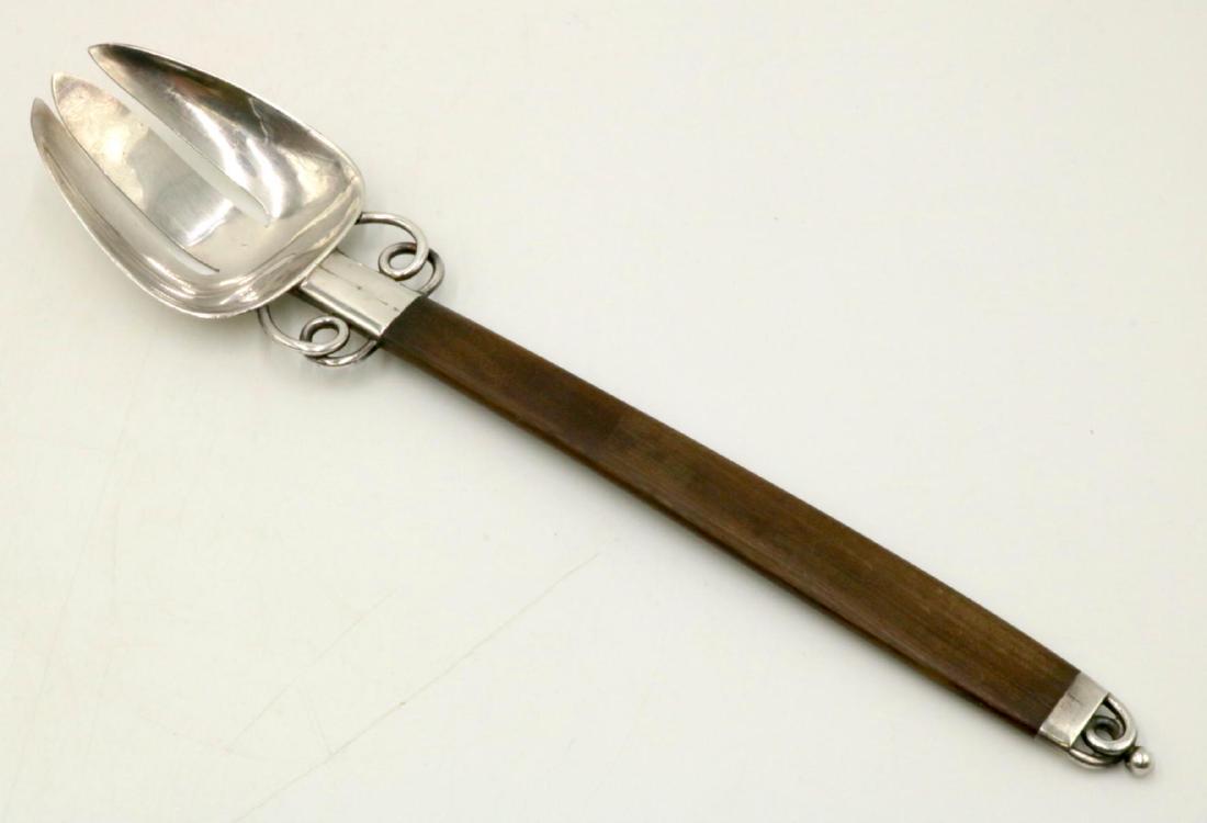 William Spratling Sterling & Wooden Serving Fork (1 of 4)
