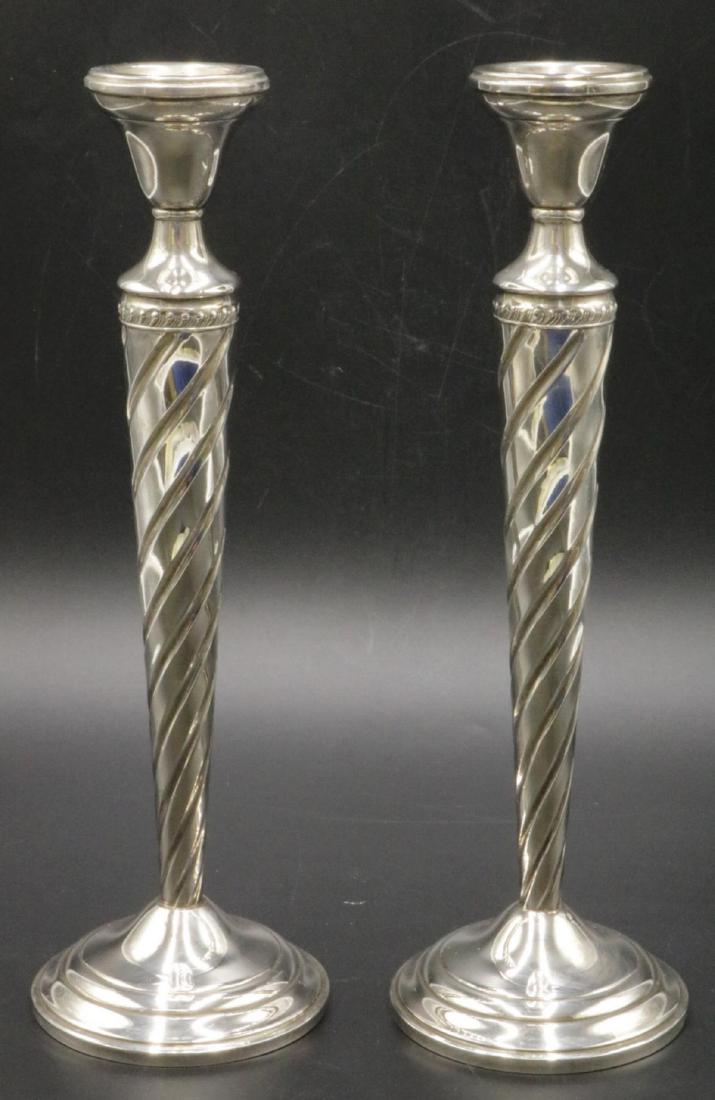 Pair of Sterling Weighted Candlesticks (1 of 3)