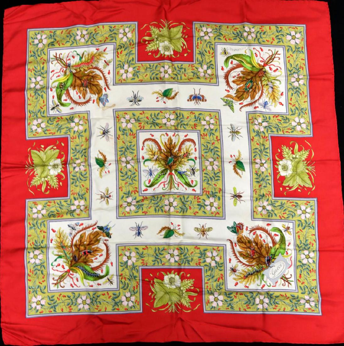 Gucci 100% Silk Scarf (1 of 4)
