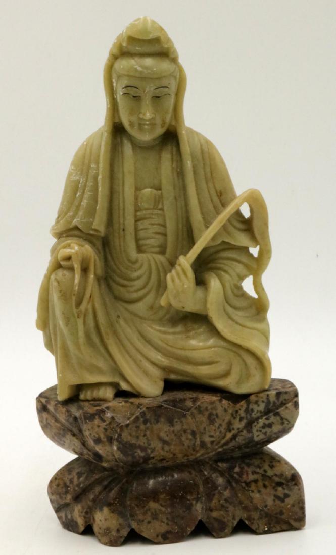 Chinese Carved Soapstone Immortal (1 of 2)