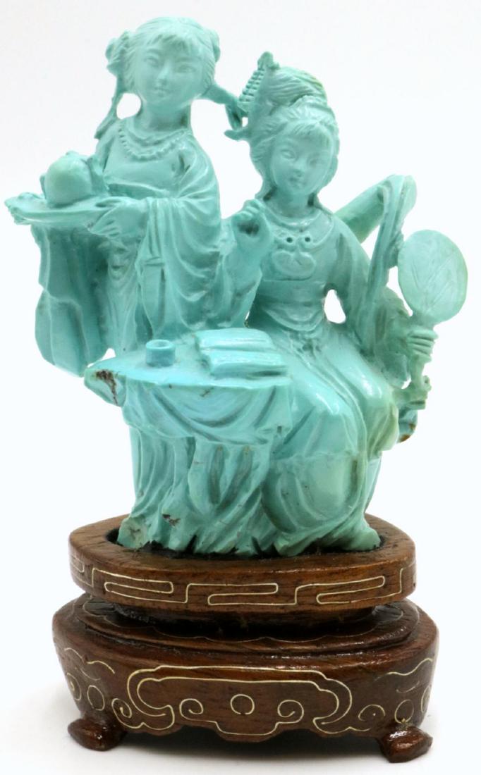 Chinese Finely Carved Turquoise Group (1 of 8)