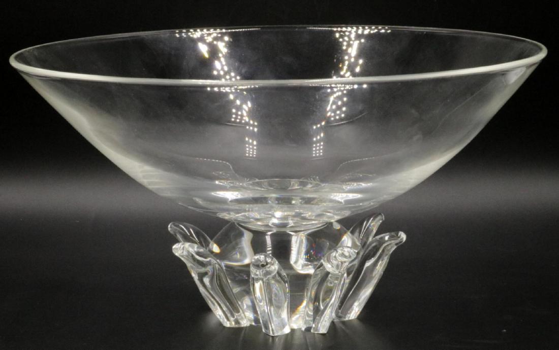 Steuben "Peony" Crystal Footed Bowl (1 of 4)